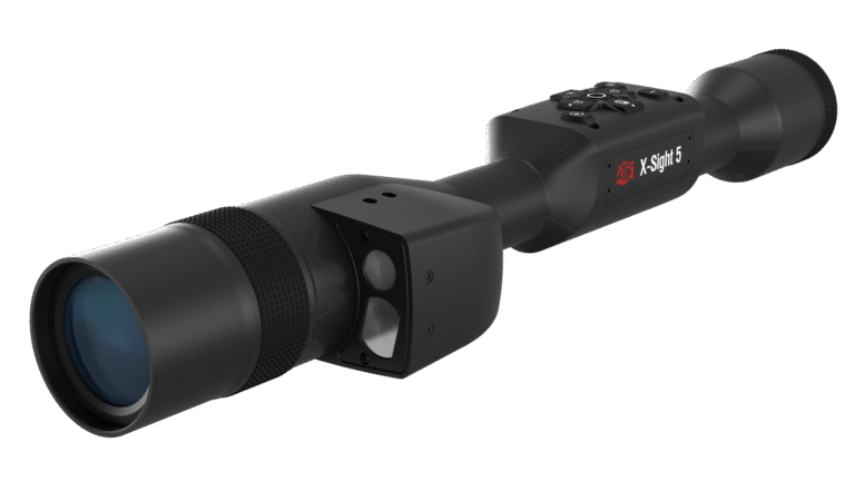 ATN X-Sight 5 LRF, 5-25x, UHD Smart Day/Night Hunting Rifle Scope w/ Gen 5 Sensor, 4K Ultra HD Video Rec, Built In LRF, Ballistic Calculator, RAV, Slow Motion 120/240 fps