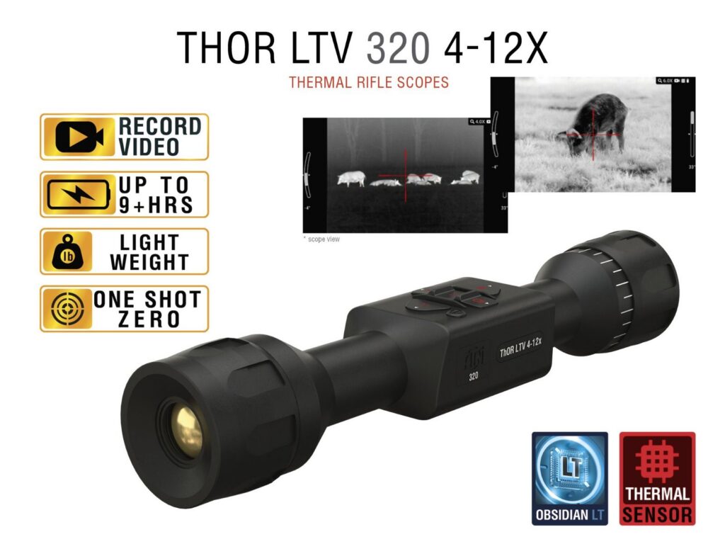 ATN ThOR LTV 320 4-12x Thermal Rifle Scope Video Recording